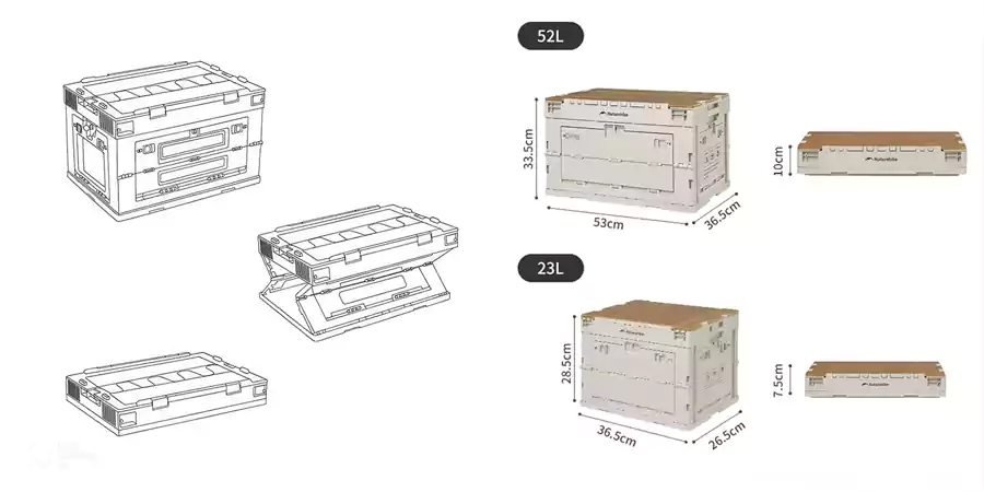 جعبه وسایل نیچرهایک CNK2450XB020، تول باکس نیچرهایک CNK2450XB020، جعبه وسایل تاشو کمپینگ نیچرهایک CNK2450XB020