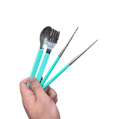 ست قاشق چنگال چاپستیک از مواد گیاهی