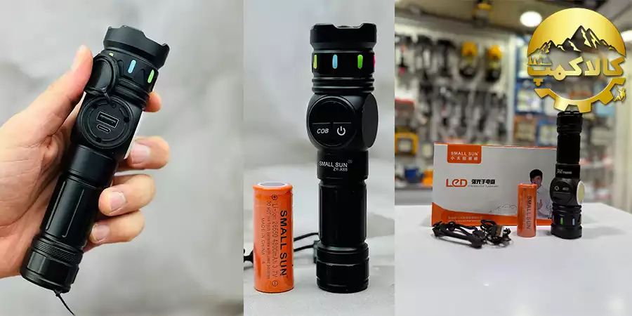 چراغ قوه فانوسی اسمال سان مدل ZY-X88،چراغ قوه فانوسی زومدار اسمال سان مدل ZY-X88