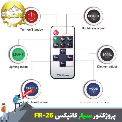 پروژکتور سیار ماشینی کانپکس مدل FR-26 COB RF