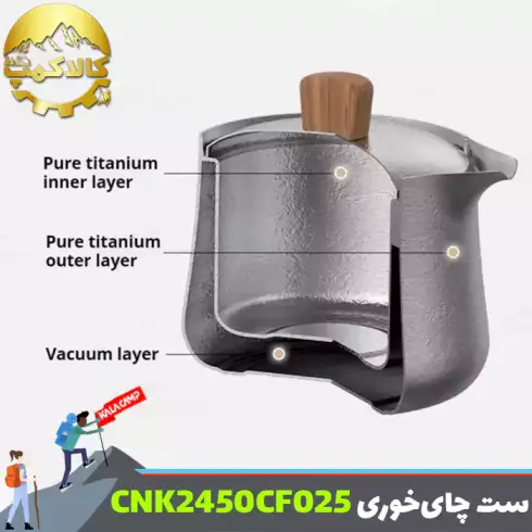 ست چای خوری تیتانیومی نیچرهایک مدل CNK2450CF025