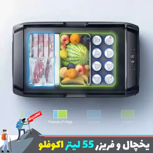 یخچال و فریزر قابل حمل 55 لیتر اکوفلو